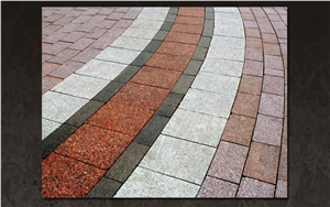 Karelia Red, Ladoga Red Granite Cobble Stone for Landscaping, Road Application