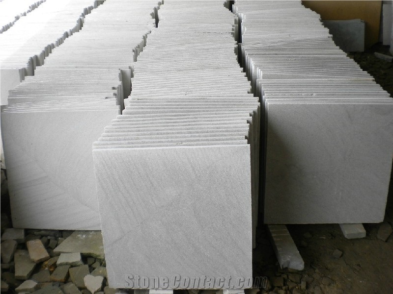 China Light Grey Sandstone Slabs, Silver Sandstone Wall Tiles & Floor Tiles
