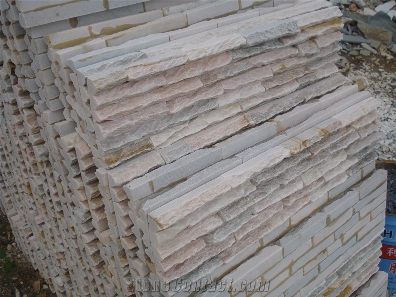 Mountain Quartzite Cultured Stone Wall Veneers, Wall Cladding Panel, China Natural Stacked Stone