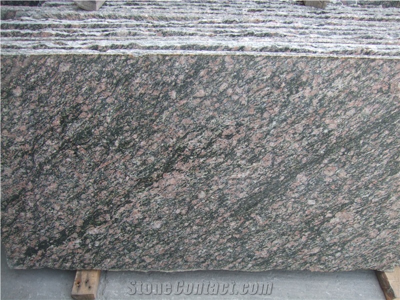 Peacock Green Granite Slab & Tile, Chinese Green Granite