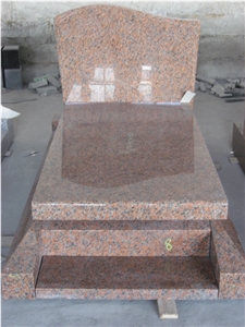 Red Granite Gravestone, Tombstone and Mounment