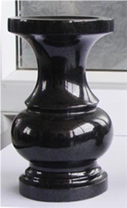 Tombstone Vase, Grave Vase, Memorials Vase, Shanxi Black Granite Urn, Vase & Bench