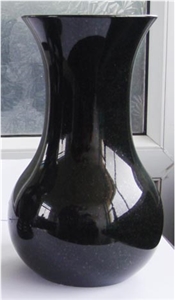 Tombstone Vase, Grave Vase, Memorials Vase, Shanxi Black Granite Urn, Vase & Bench