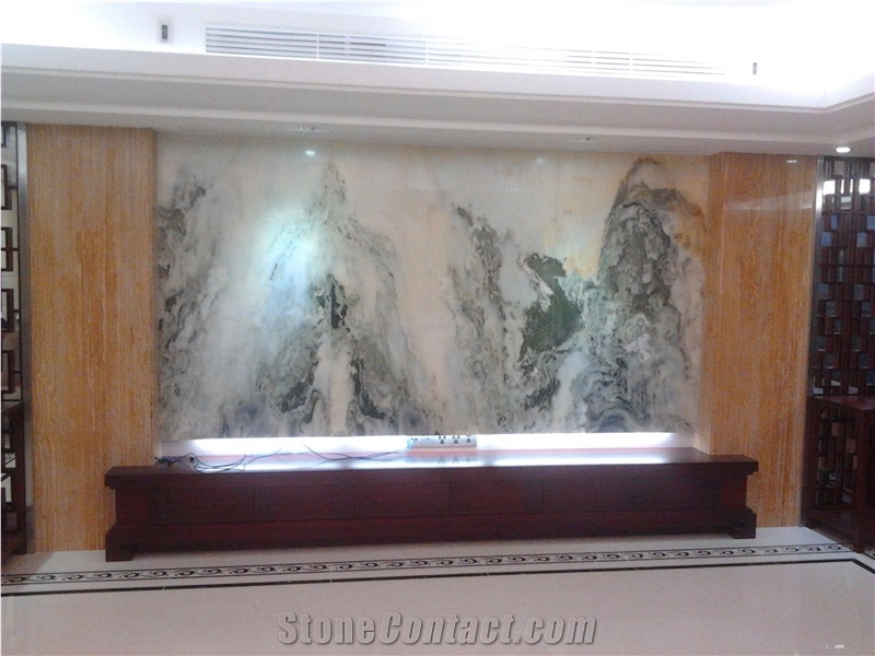 China Landscape White Marble for Wall