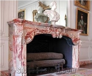 Agate Red Marble Fireplaces