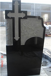 Black Granite Cross Monument