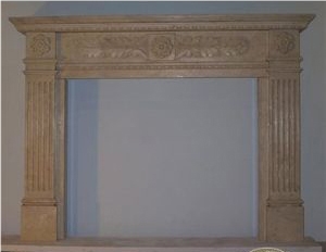 Brown Marble Fireplace