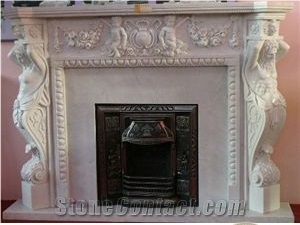 Light Grey Marble Fireplace, Grey Marble Fireplaces