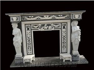 Muticolor Marble Fireplace