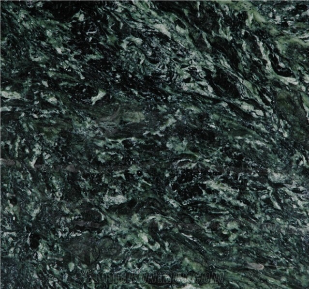Peacock Green Marble Tile, China Green Marble
