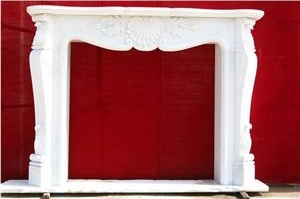 White Marble Fireplace