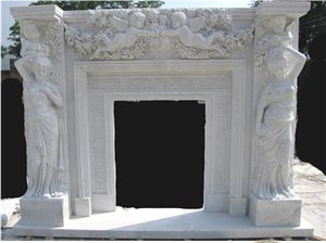 White Marble Fireplace