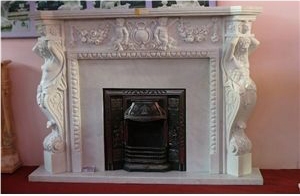 White Marble Fireplace
