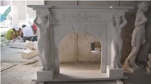 White Marble Fireplace
