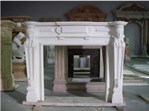 White Marble Fireplace