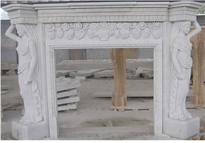 White Marble Fireplace