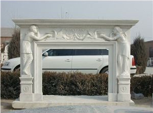 White Marble Fireplace