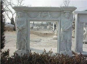 White Marble Fireplace