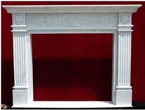 White Marble Fireplace