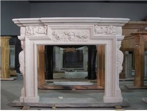 White Marble Fireplace