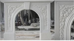 White Marble Fireplace