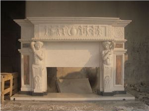 White Marble Fireplace