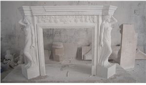 White Marble Fireplace