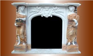 White Marble Fireplace