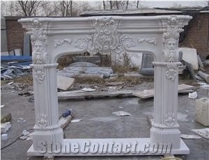 White Marble Fireplace, White Marble Furniture