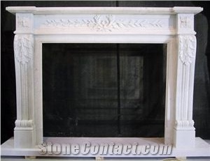 Whitw Marble Fireplace, White Marble Fireplaces