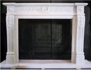Whitw Marble Fireplace, White Marble Fireplaces