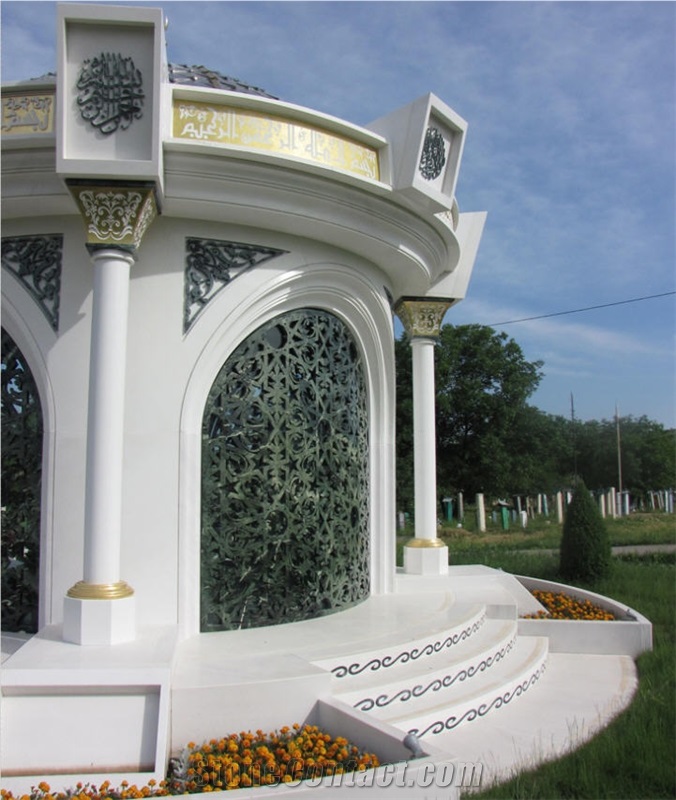 Polaris Classic White Marble Memorial