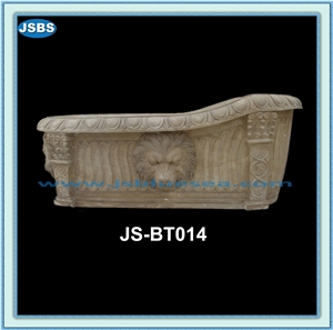 Antique Natural Solid Marble Bathtub