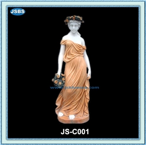 Carved Cheap Female Stone Statue for Sale, Natural Marble Statues