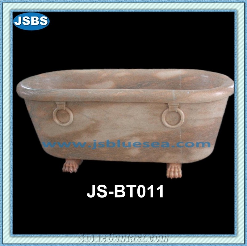 Carved Natural Marble Stone Bathtub