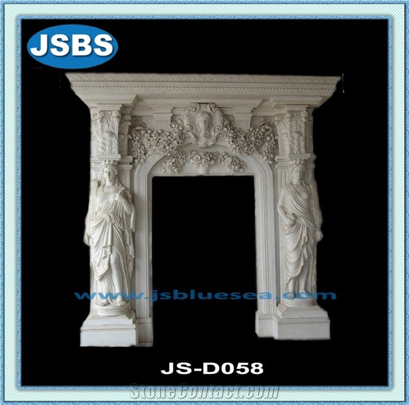 Carving Stone Door Frame, Natural White Marble Door Frame from China ...