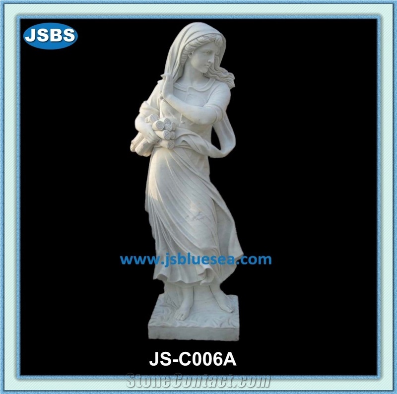 Cheap Garden Four Seasons Marble Statues, Natural White Marble Statues