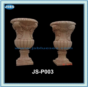 Cheap Natural Stone Flower Pot, Natural Marble Flower Pots
