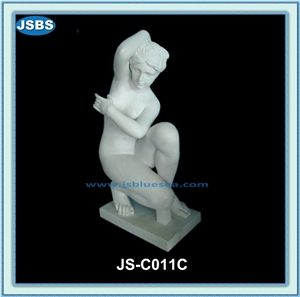 Cheap White Nude Lady Marble Statue, Natural White Marble Statues