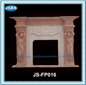 Cheap White Stone Fireplace Surround, Natural White Marble Fireplace Surround