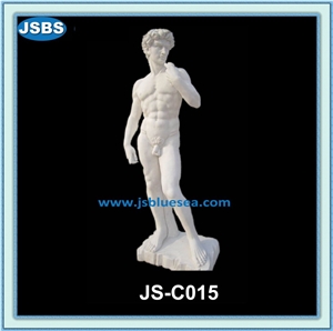 Hand Carved Cheap White David Stone Marble, Natural White Marble Sculpture & Statue