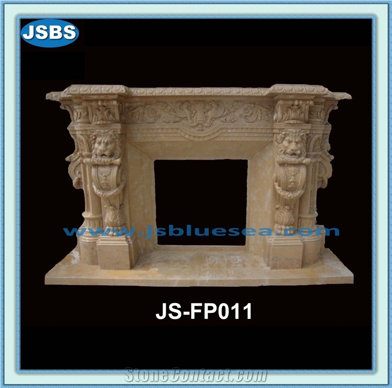Natural Stone Fireplace Frame, Natural Marble Fireplaces