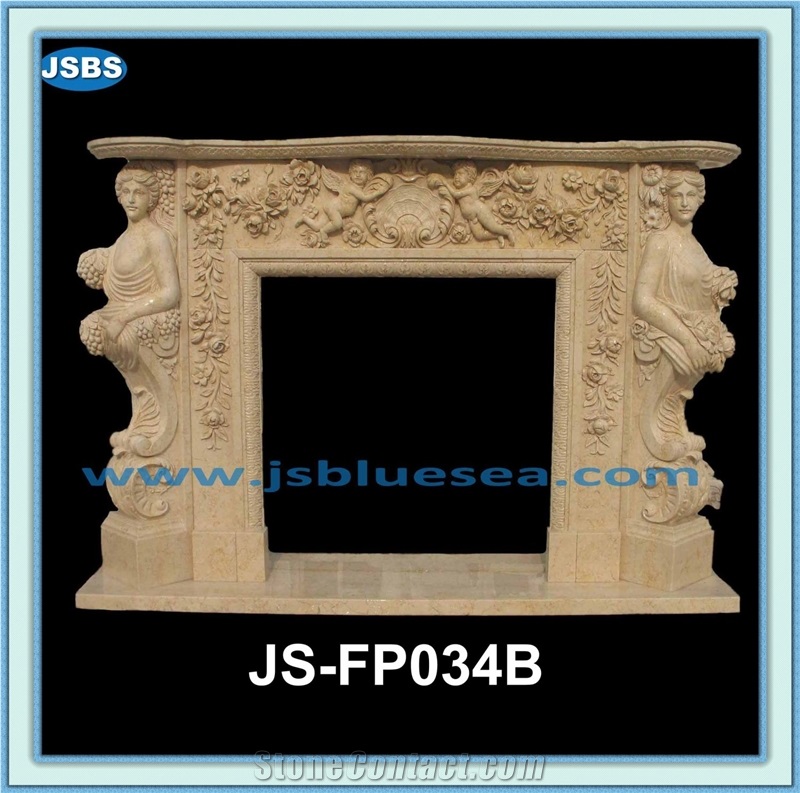 Natural Stone Fireplace Mantel, Natural Marble Fireplace Mantel