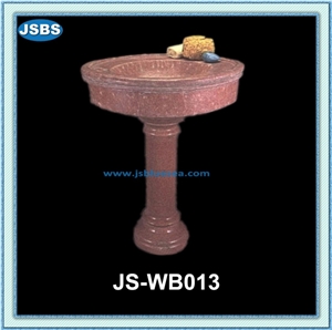 Stone Outdoor Wash Basin, Natural Red Marble Sinks & Basins