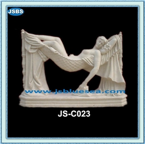 White Female Stone Marble Statue, Natural White Marble Statues