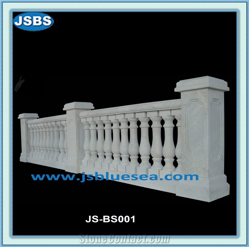 White Stone Balustrades and Handrails, Natural White Marble Balustrades
