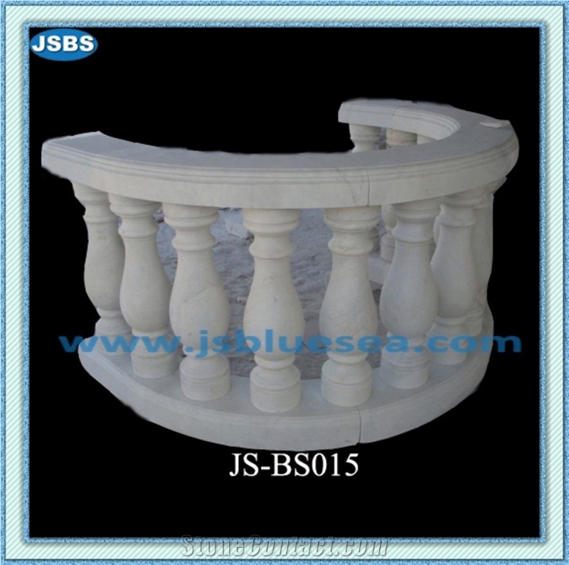 White Stone Balustrades and Handrails, Natural White Marble Balustrades