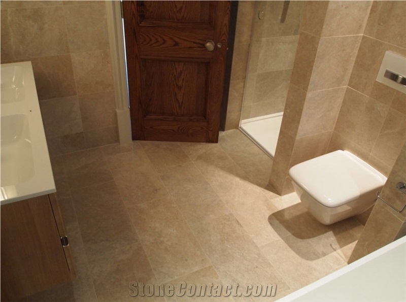 Crema Eneus Marble Bathroom Flooring, Walling