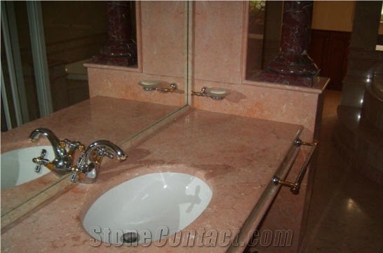 Lotus Rosalia Marble Bathroom Countertop