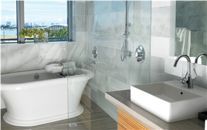 Arabescato Piana Marble Bathroom Design